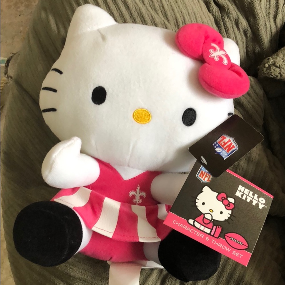 NFL New Orleans Saints stuffed Hello Kitty